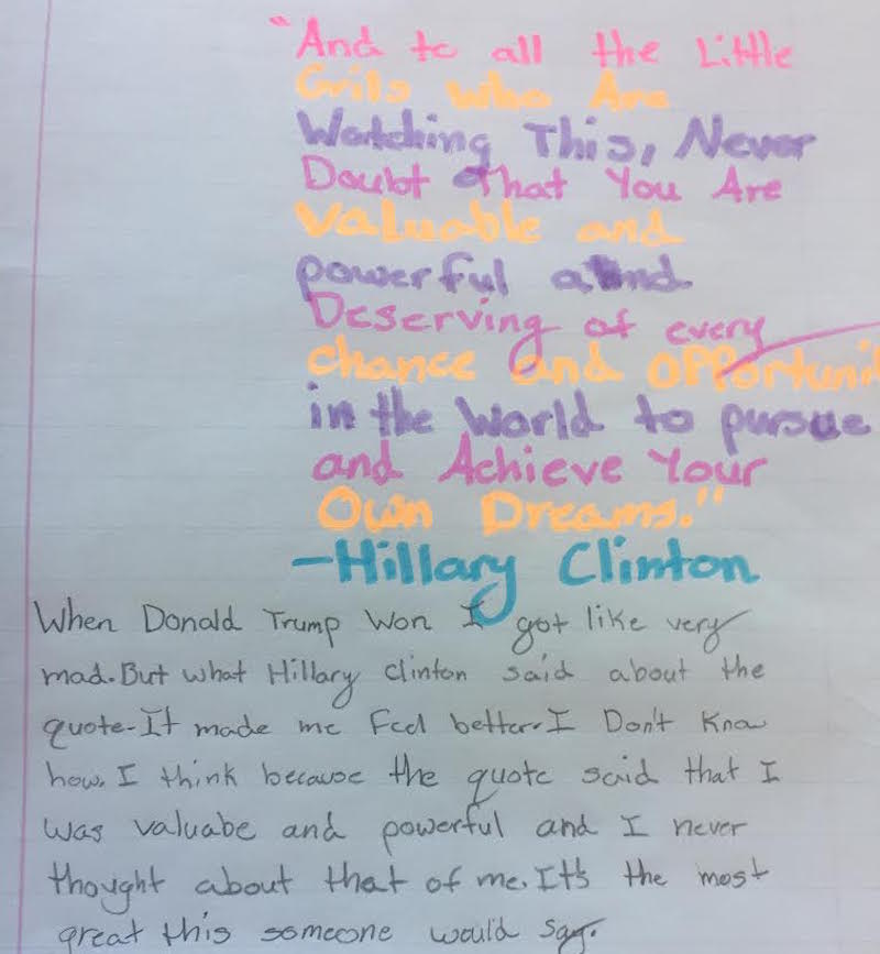 Photo via a 5th grade teacher from Denver, CO.